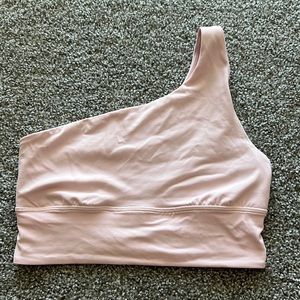 align asymmetric bra flush pink